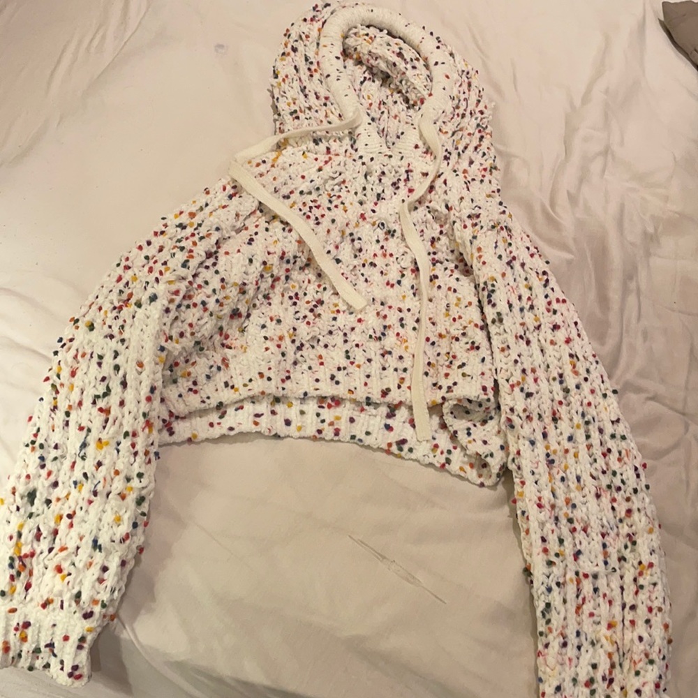 cropped knitted colorful earthbound sweater! Small